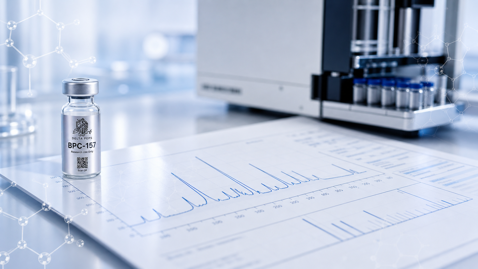 Freedom Diagnostics COA chromatogram and analytical testing equipment